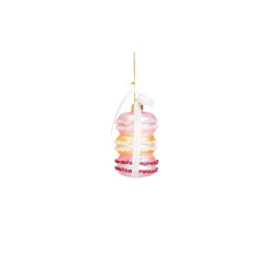 House Vitamin Xmas hanger macaroon glass 7x7x10,5cm