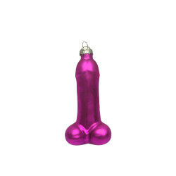 House Vitamin Xmas hanger penis glass pink 3,5x6x10,5cm