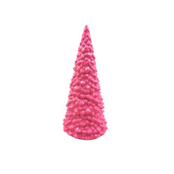 House Vitamin Ornament xmas tree ceramics neon pink 5x5x11cm