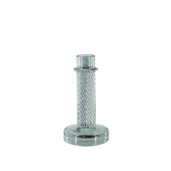 House Vitamin Candle holder glass smokey 8x15cm