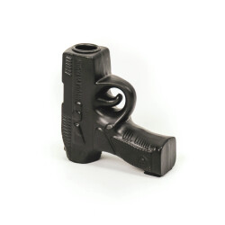 House Vitamin Candle holder gun ceramics- black 12x5x12cm