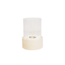 House Vitamin Table burner round metal/glass sand 21x21x28cm