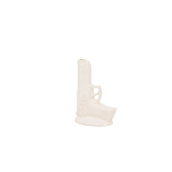 House Vitamin Vase gun ceramics white 15x9x23cm