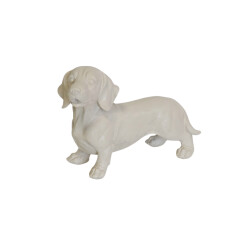 House Vitamin Ornament dachshund polyresin beige 35x23x19cm