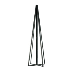 House Vitamin Xmas tree metal/glass black 5,5x20cm