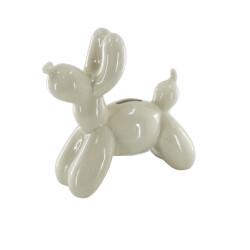 House Vitamin Ornament- money bank balloon dog- ceramics- sand-17x7x17cm