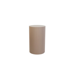 House Vitamin Side table / pillar- cylinder mdf taupe -30x54cm