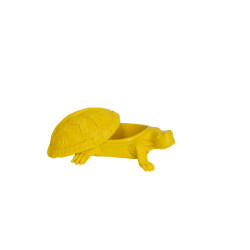 House Vitamin Turtle box polyresin yellow 15.5x13.5x7.5cm