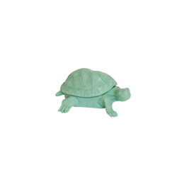 House Vitamin Turtle box polyresin mintgreen 15.5x13.5x7.5cm