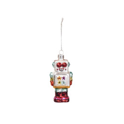 House Vitamin Xmas hanger robotic glass 5x3,5x10,5cm