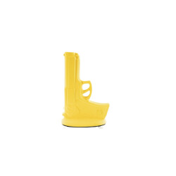 House Vitamin Vase gun ceramics neon yellow 15x9x23cm