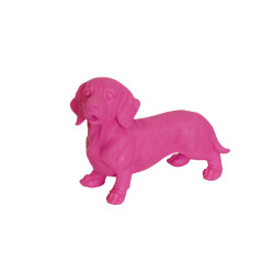House Vitamin Ornament dachshund polyresin pink 35x23x19cm