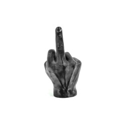 House Vitamin Candle middle finger wax black 570gram 10x9x17cm