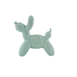 House Vitamin Ornament- money bank balloon dog- mint green-17x7x17cm