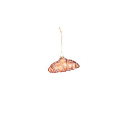 House Vitamin Ornament xmas hanger croissant glass 9,5x5x4,5cm