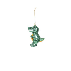 House Vitamin Xmas hanger dino glass green 4,5x9,5x12,5cm