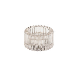 House Vitamin Candle/tealightholder glass smokey 8x4cm