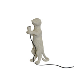 House Vitamin Lamp meerkat polyresin sand 15x10x38cm