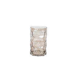 House Vitamin Vase pattern glass smokey 15x24,5cm