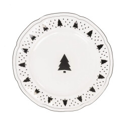 House Vitamin Plate xmas tree newbone china 26x26x1,5cm