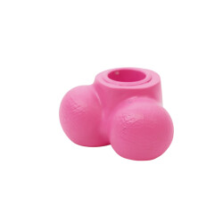 House Vitamin Candle holder scrotum polyresin pink 7,5x5,5x4cm