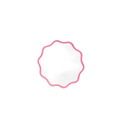 House Vitamin Mirror make up mirror- weaving round metal neon pink 25x1x25cm