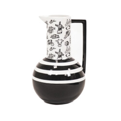 House Vitamin Vase jug ceramic dutch black 17,5x17,5x27,5cm