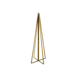 House Vitamin Xmas tree metal/glass gold 5,5x20cm