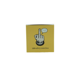 House Vitamin Matchbox lucifer box middle finger- yellow 11x11x3cm