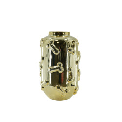 House Vitamin Vase dick ceramics gold 17x17x27cm