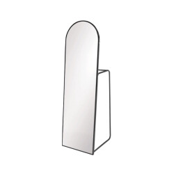 House Vitamin Mirror pass mirror+clothrack metal black 45x43x150cm