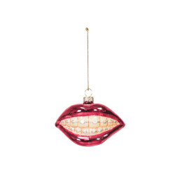 House Vitamin Xmas hanger braclet lip glass pink 9x6,5x6,5cm