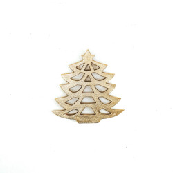 House Vitamin Plate underplate xmas tree messing -gold 20x19x1.5cm