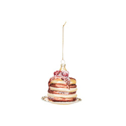 House Vitamin Xmas hanger pancake glass 10x10x9,5cm