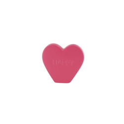 House Vitamin Ornament- candy heart 'happy'- neon pink- 13x4x11,5cm