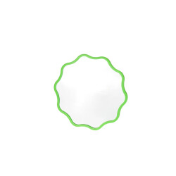 House Vitamin Mirror make up mirror- weaving round metal neon green 25x1x25cm
