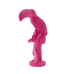 House Vitamin Ornament toucan polyresin pink 18x9,5x29,5cm