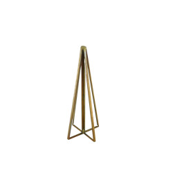 House Vitamin Xmas tree metal/glass gold 4,5x15cm