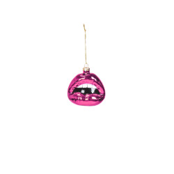 House Vitamin Ornament xmas hanger lip glass pink 8,5x3,5x8,5cm