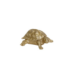 House Vitamin Turtle box polyresin gold 15.5x13.5x7.5cm
