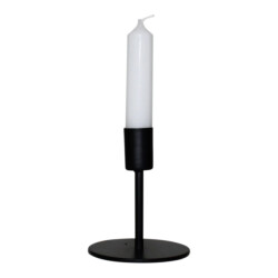 House Vitamin Candleholder basic metal black 8x8x10cm