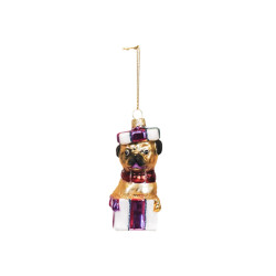 House Vitamin Xmas hanger present dog glass 4,5x4,5x10cm