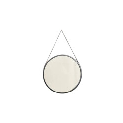 House Vitamin Mirror round metal black 50x2,5x50cm