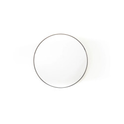 House Vitamin Mirror round metal black- 60x3x60cm