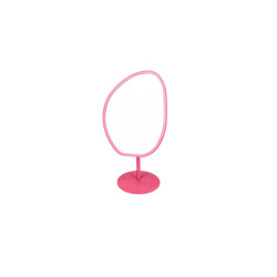 House Vitamin Make up mirror- round pink 16,5x12x31,5cm
