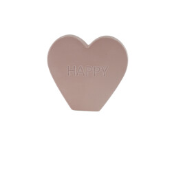 House Vitamin Ornament- candy heart 'happy'- light pink- 20x4x18,5cm