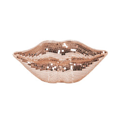 House Vitamin Ornament disco lip glass rose gold- 29x10x13,5cm