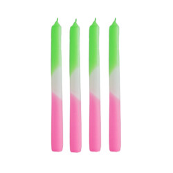 House Vitamin Tapers dipdye wax- green/white/pink s4