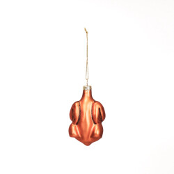 House Vitamin Xmas hanger turkey glass brown 6,5x5,5x11,5cm