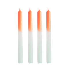 House Vitamin Tapers dipdye wax- orange/white/mintgreen s4